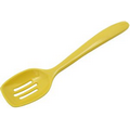 7 1/2 Butter Yellow Melamine Mini Slotted Spoon 200 Count